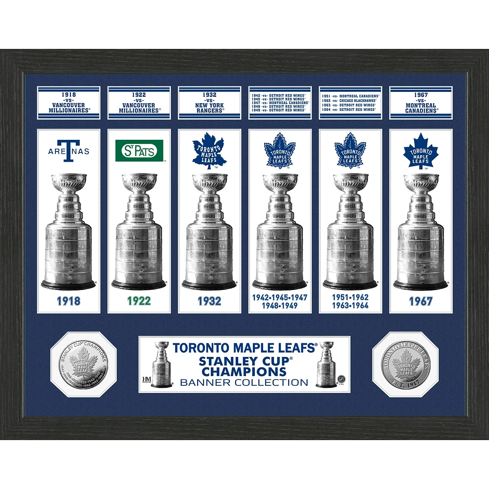 Highland Mint Toronto Maple Leafs 15" x 12" Stanley Cup Banner Collection - Photo