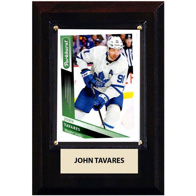 Upper Deck John Tavares Toronto Maple Leafs 2021 NHL 4'' x 6'' Plaque avec échange - Carte