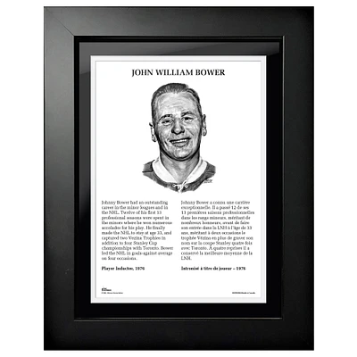 Johnny Bower Toronto Maple Leafs - Photo encadrée Legends Line 12 '' x 16 ''
