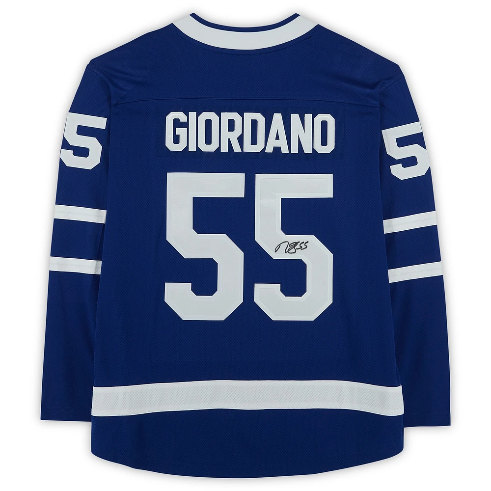 Mark Giordano Toronto Maple Leafs Autographed Blue Fanatics Breakaway Jersey