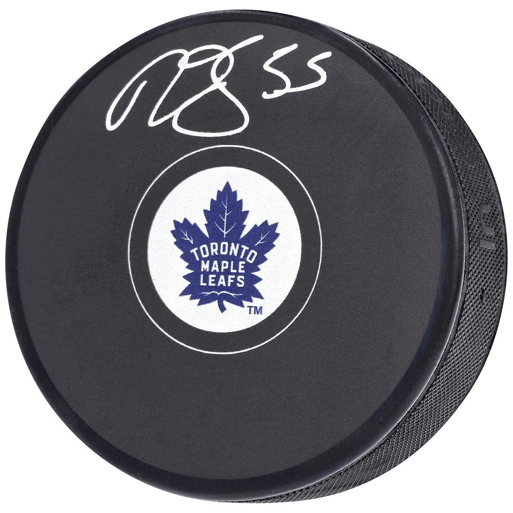 Rondelle de hockey autographiée par Mark Giordano des Maple Leafs de Toronto