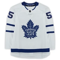 Maillot blanc authentique Adidas autographié par Mark Giordano des Maple Leafs de Toronto