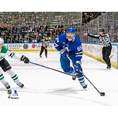 Mark Giordano Toronto Maple Leafs Unsigned Play the Puck into Offensive Zone Photograph
