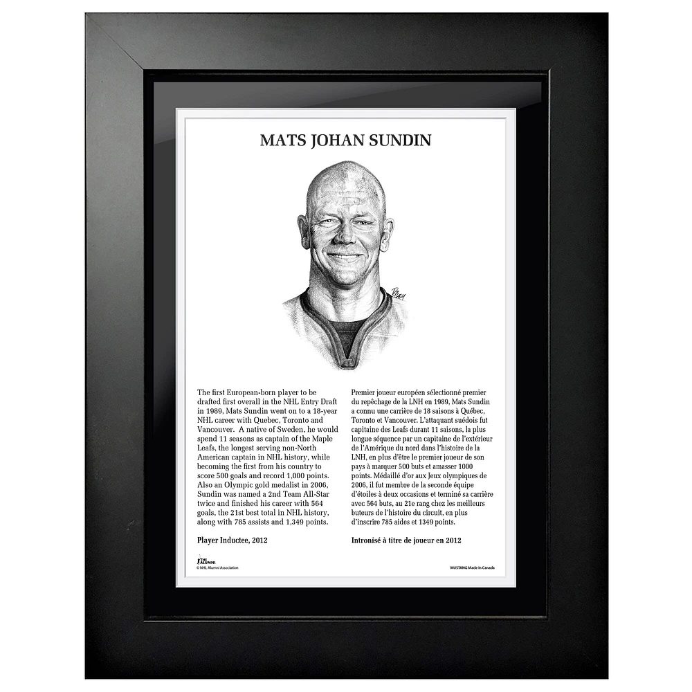 Mats Sundin Toronto Maple Leafs - Photo encadrée Legends Line 12'' x 16''