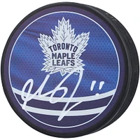 Max Domi Toronto Maple Leafs Autographed Reverse Retro Hockey Puck 