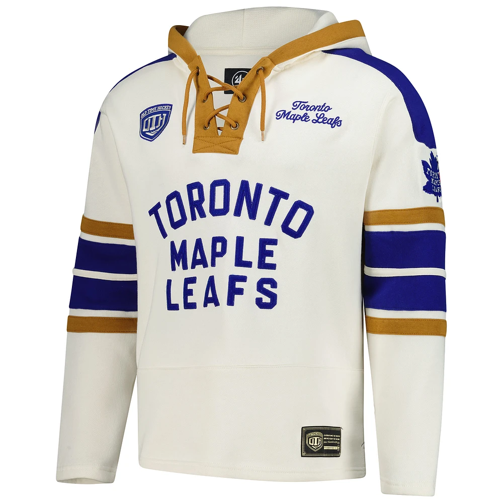 V111020 Cagoules de Hockey pour hommes avec lacets marque Doug Gilmour 47 Old Time SWTMENNUM HP509PMWHVT660673CL #4