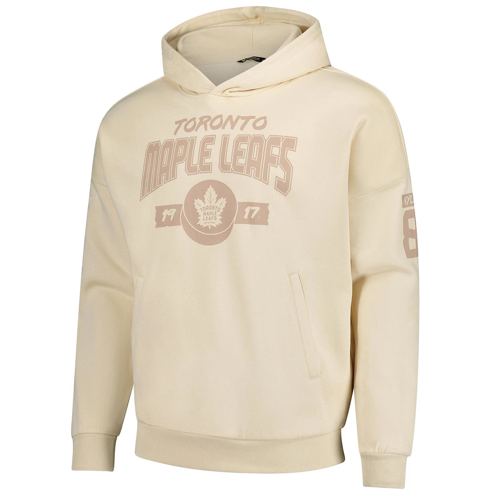 Men's Levelwear William Nylander Khaki Toronto Maple Leafs Name & Number Pullover Hoodie