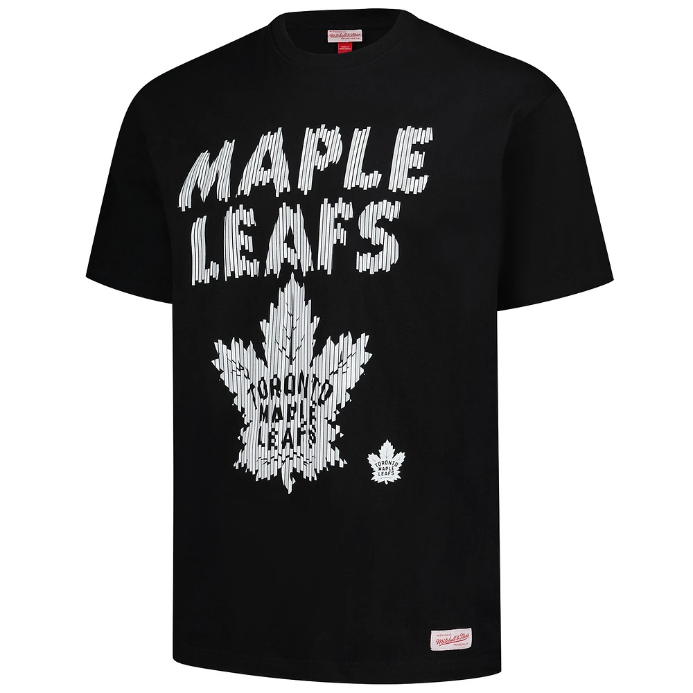 Men's Mitchell & Ness  Black Toronto Maple Leafs Puff Oversized T-Shirt