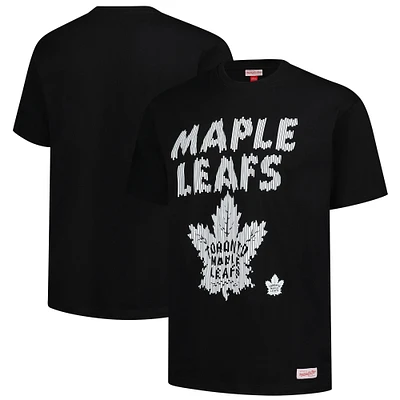 Men's Mitchell & Ness  Black Toronto Maple Leafs Puff Oversized T-Shirt