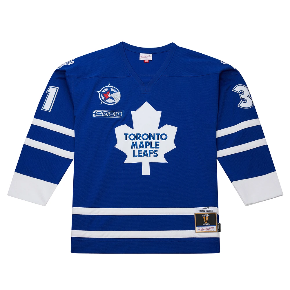 Maillot rétro Powerplay Mitchell & Ness Curtis Joseph Royal des Maple Leafs de Toronto 1999/2000 pour homme