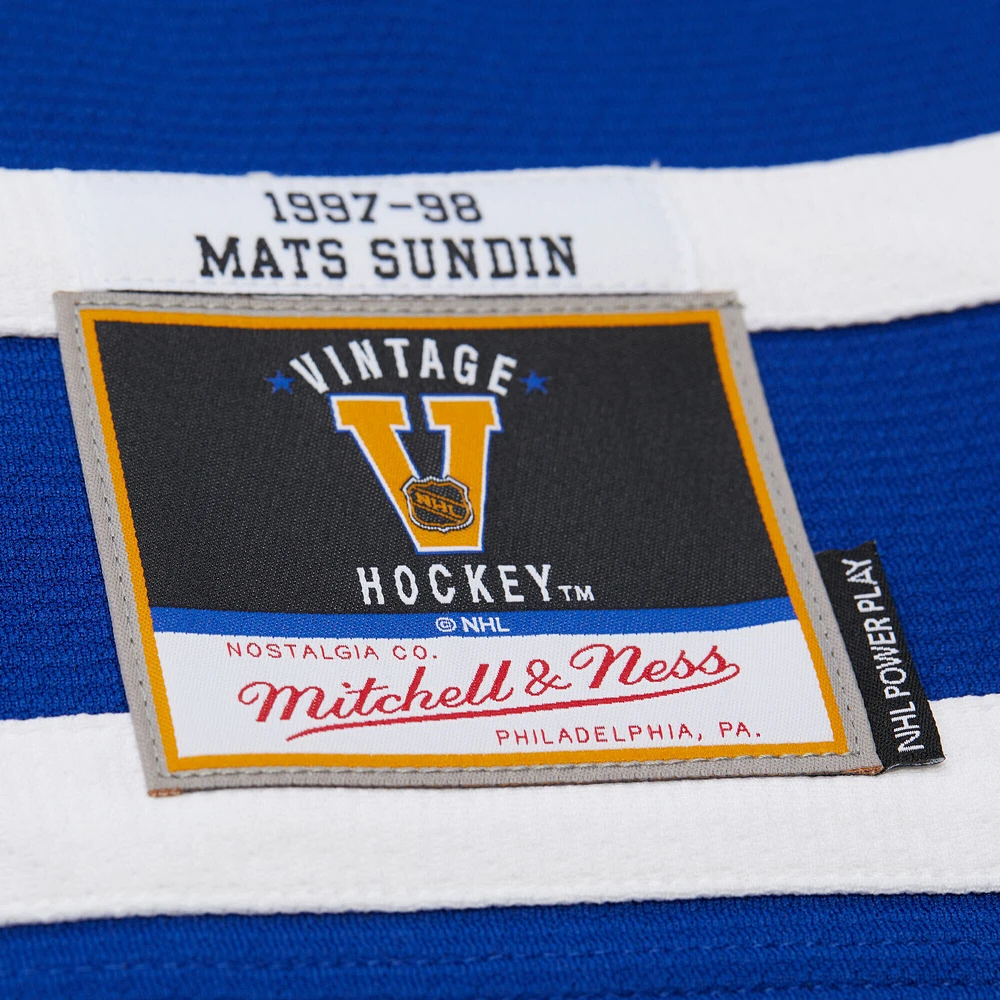 Men's Mitchell & Ness Mats Sundin Royal Toronto Maple Leafs 1997/98 Throwback Powerplay Jersey