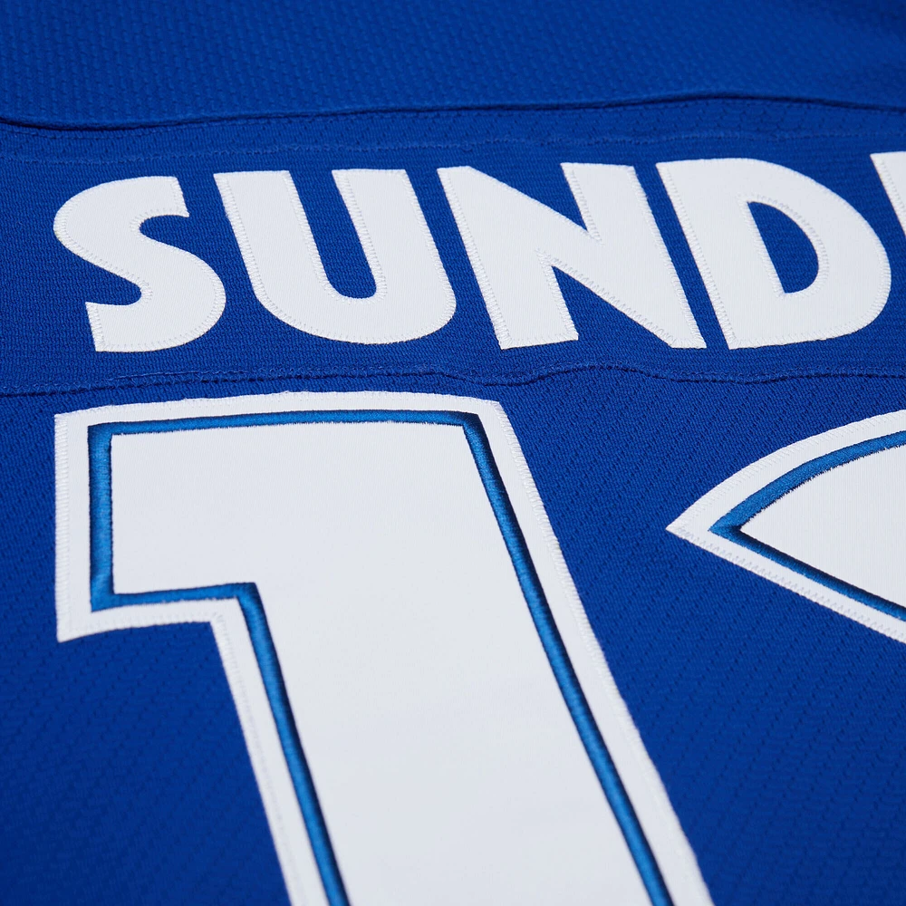 Men's Mitchell & Ness Mats Sundin Royal Toronto Maple Leafs 1997/98 Throwback Powerplay Jersey