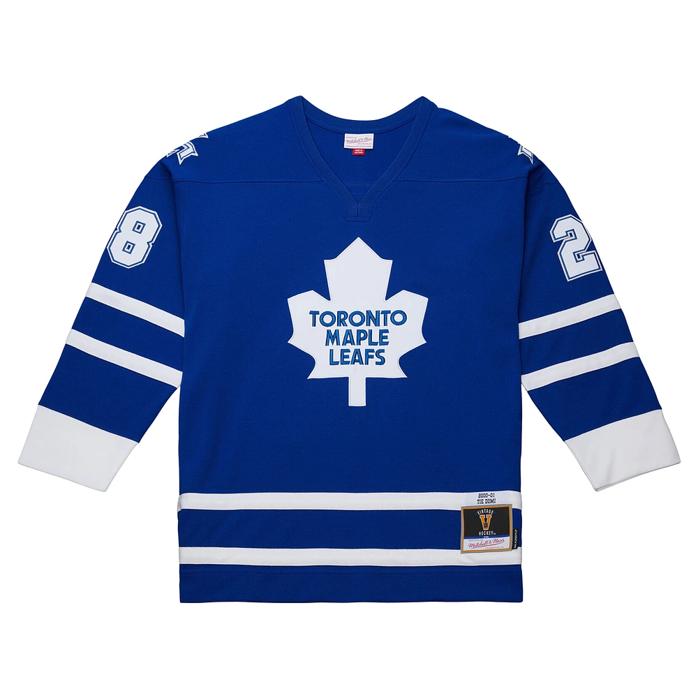 Men's Mitchell & Ness Tie Domi Royal Toronto Maple Leafs 2000/01 Throwback Powerplay Jersey