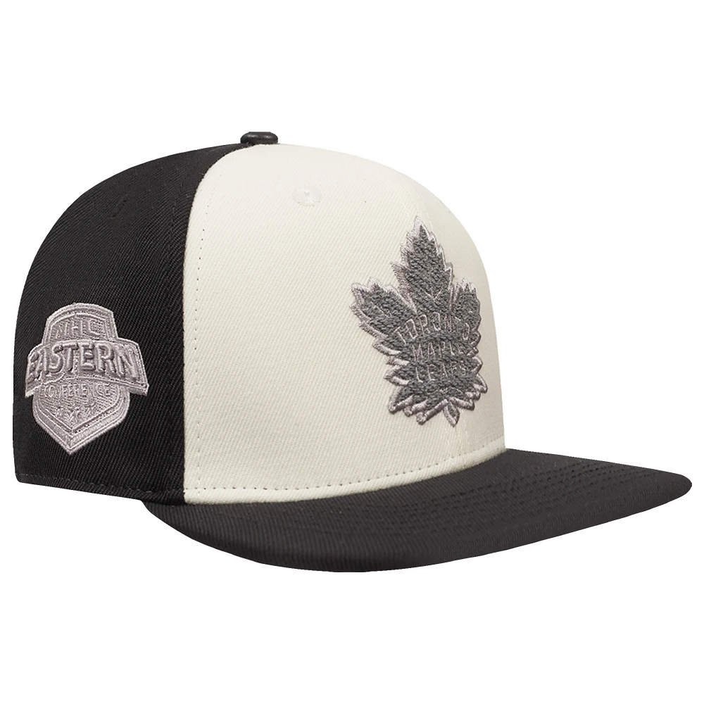 Men's Pro Standard  Cream Toronto Maple Leafs French Terry Snapback Hat