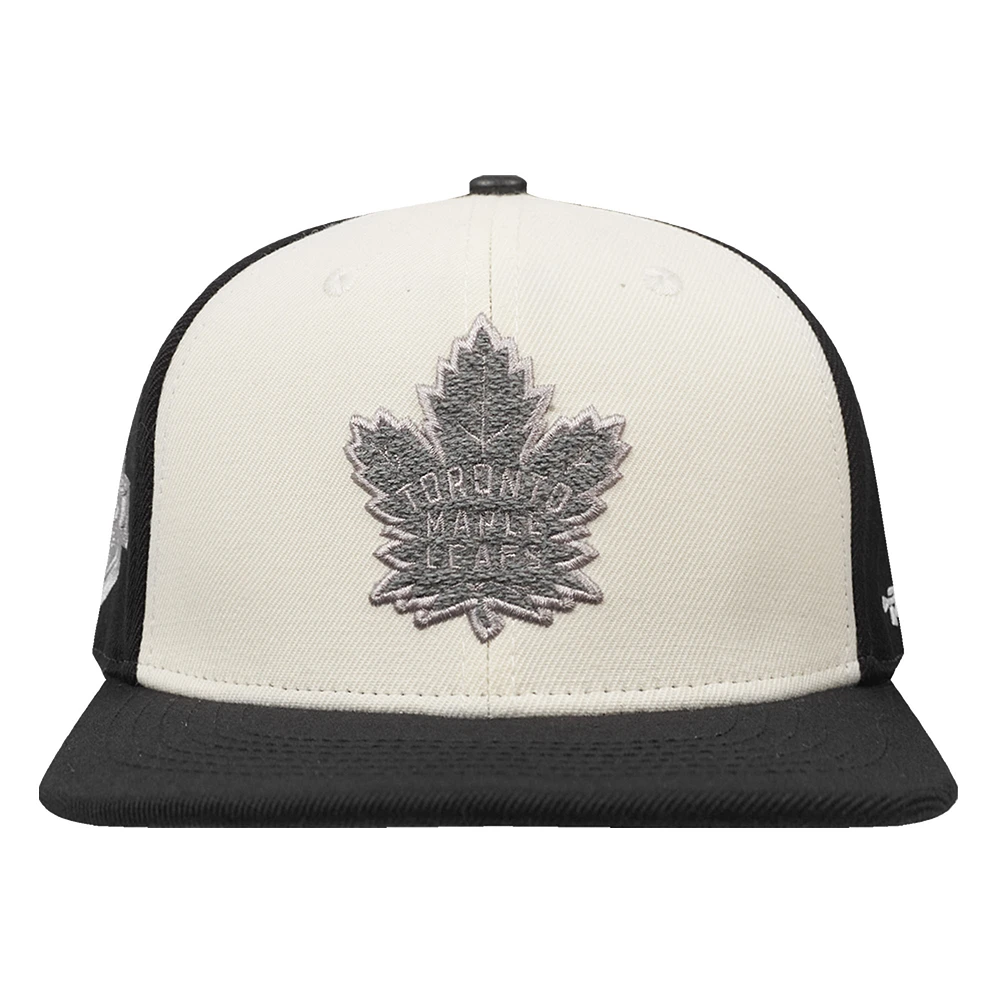 Men's Pro Standard  Cream Toronto Maple Leafs French Terry Snapback Hat