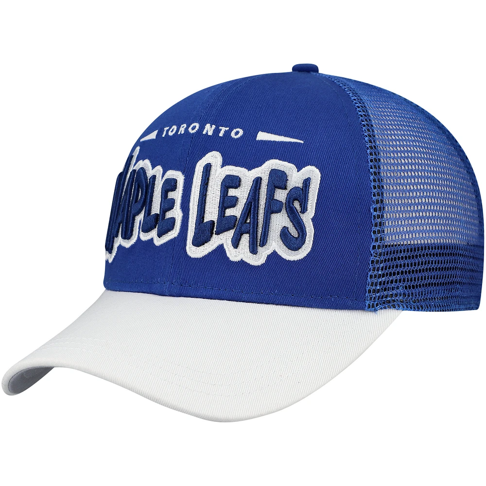 Casquette de camionneur ajustable bleue Starter pour homme des Maple Leafs de Toronto