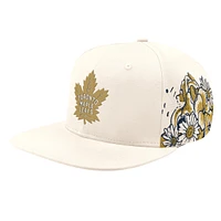 Casquette Snapback Starfit classique à fleurs blanches Starter pour homme des Maple Leafs de Toronto