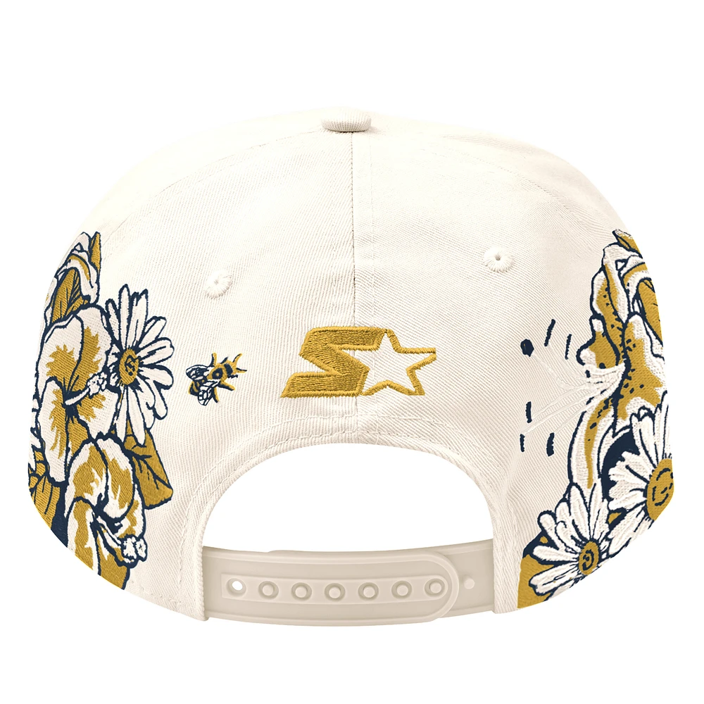Casquette Snapback Starfit classique à fleurs blanches Starter pour homme des Maple Leafs de Toronto