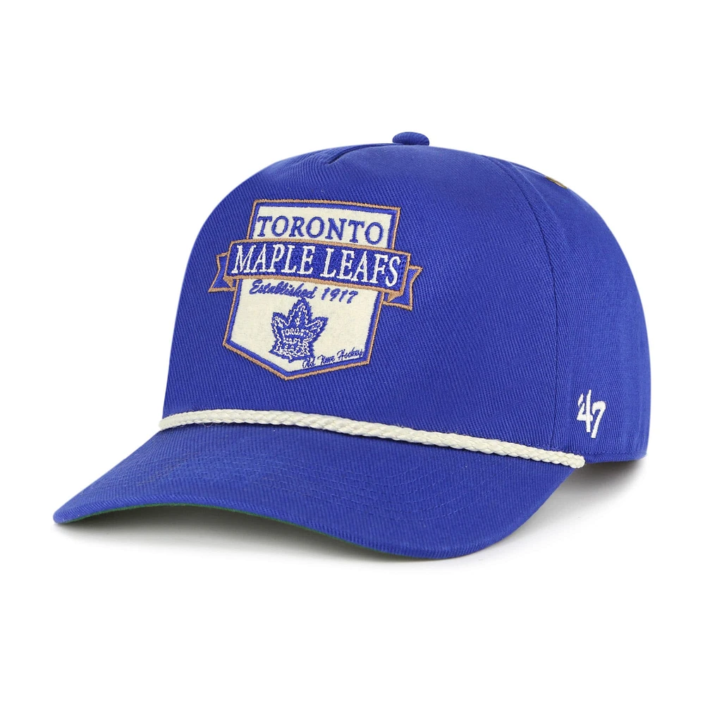 Men's '47  Blue Toronto Maple Leafs Old Time Hockey Rafter Sure Shot Hitch Adjustable Hat