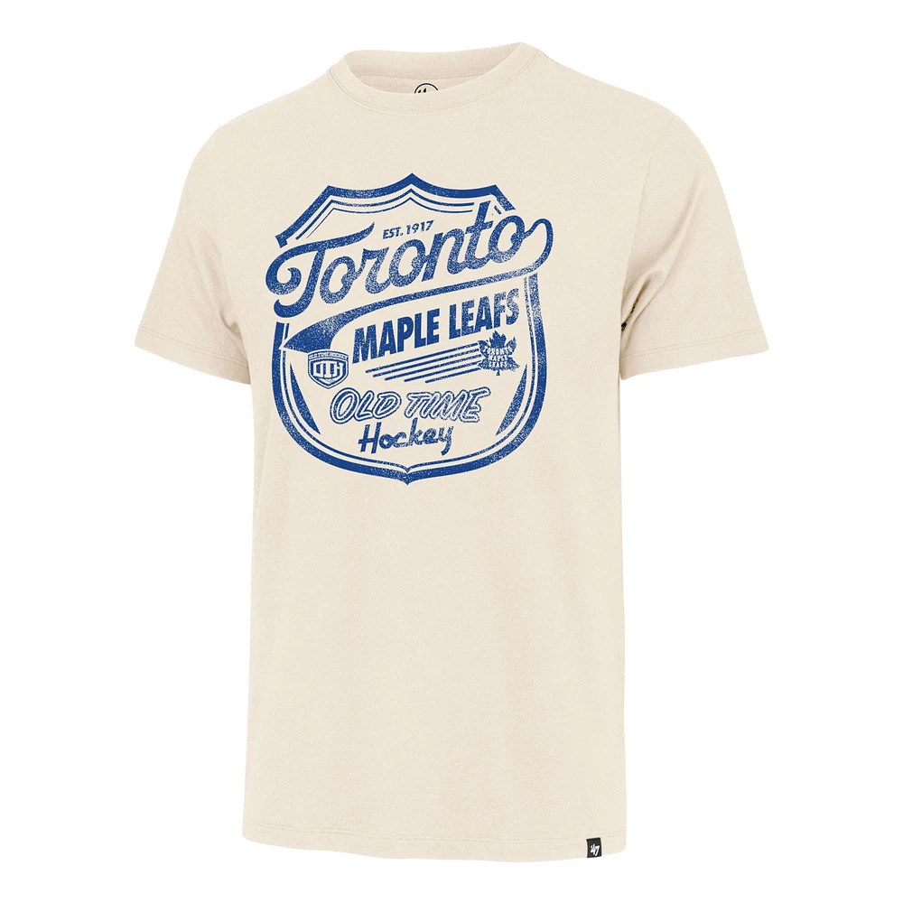 Men's '47  Cream Toronto Maple Leafs Poke Check Franklin T-Shirt