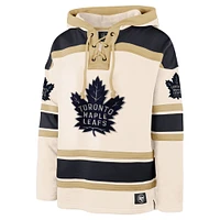 Men's '47  Cream Toronto Maple Leafs Superior Lacer Pullover Hoodie