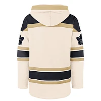 Men's '47  Cream Toronto Maple Leafs Superior Lacer Pullover Hoodie