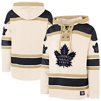 Men's '47  Cream Toronto Maple Leafs Superior Lacer Pullover Hoodie