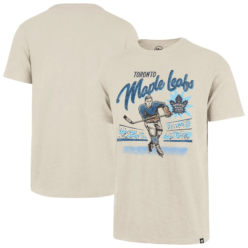 Men's '47  Natural Toronto Maple Leafs Hockey Player Golden Age Scrum T-Shirt