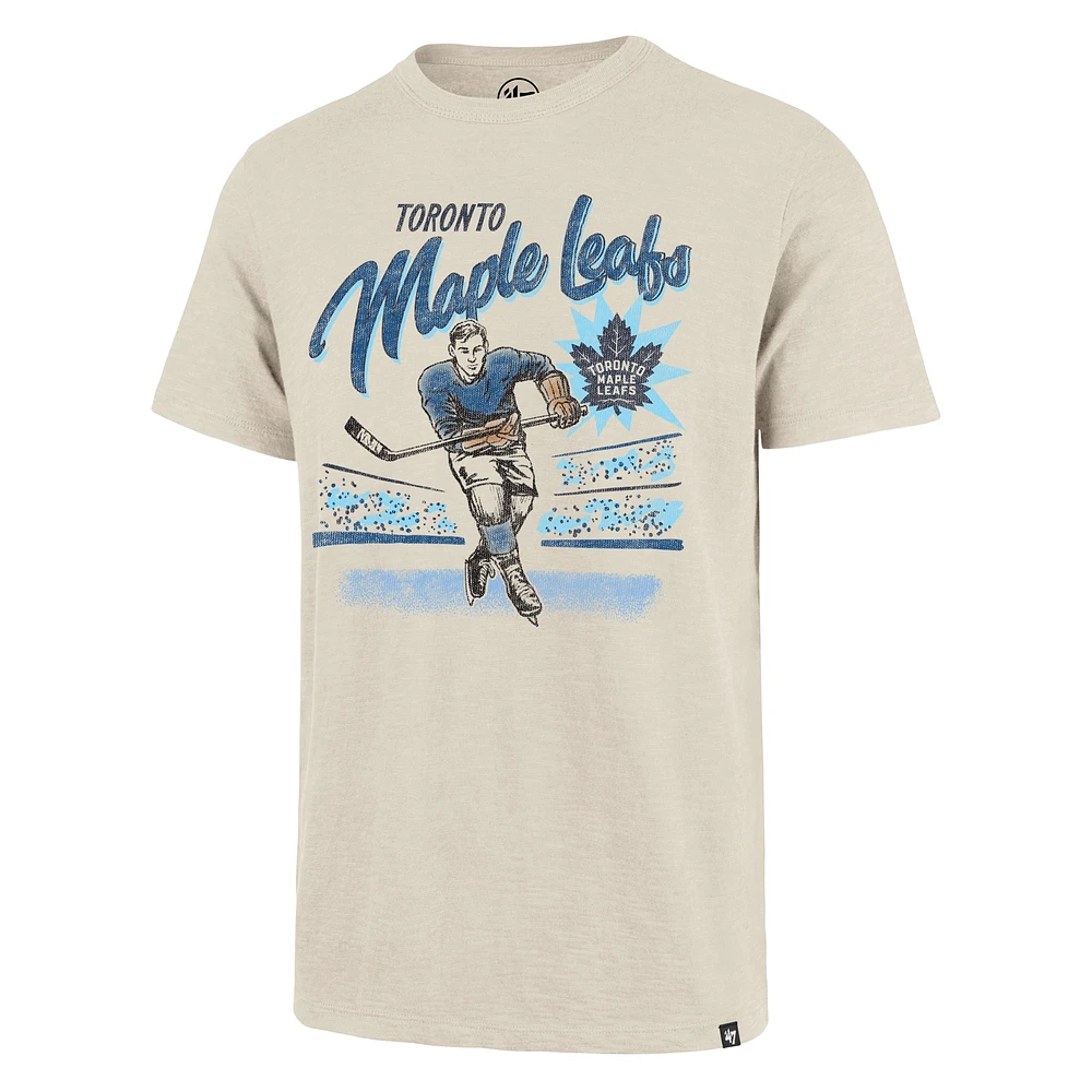 Men's '47  Natural Toronto Maple Leafs Hockey Player Golden Age Scrum T-Shirt