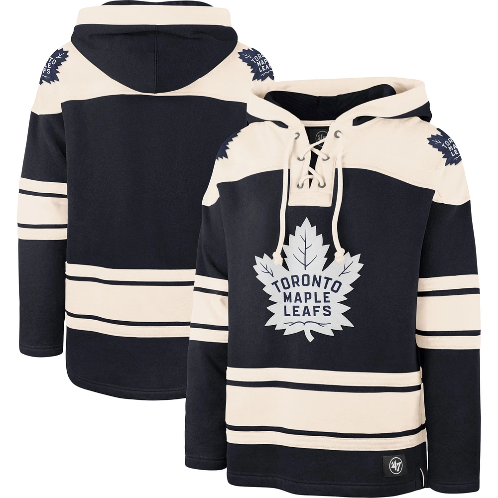 Men's Mitchell & Ness Blue Toronto Maple Leafs Legendary Slub Hoodie Long  Sleeve T-Shirt 