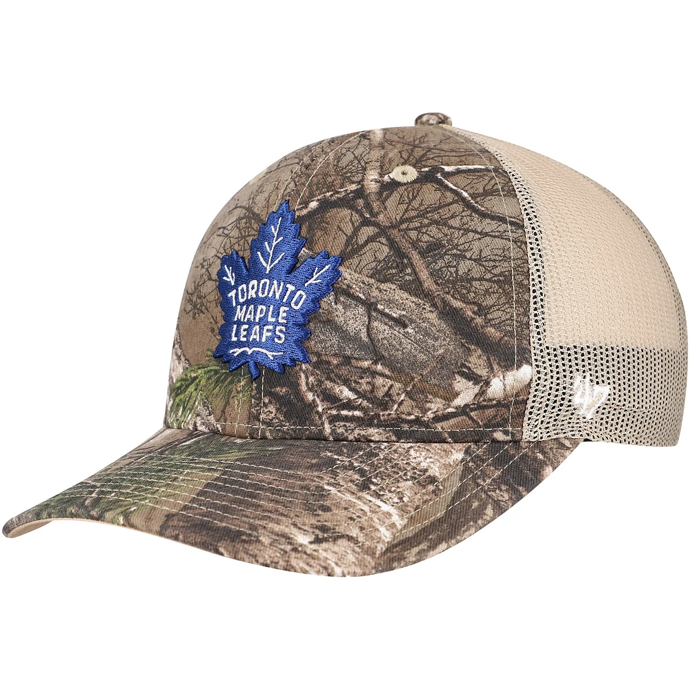 Men's '47 Realtree Camo Toronto Maple Leafs Logo Trucker Adjustable Hat