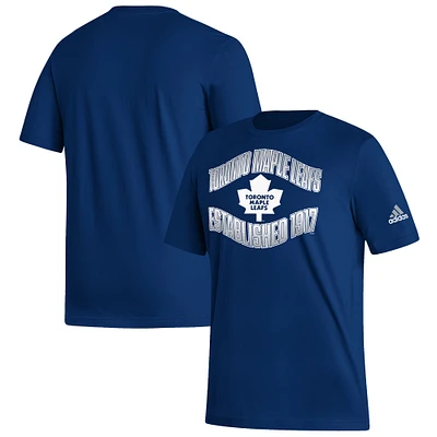 T-shirt adidas Fresh Team Classics des Maple Leafs de Toronto pour hommes, bleu