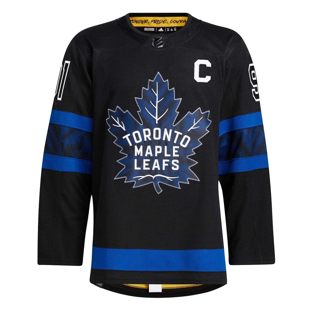 Men's adidas John Tavares Black Toronto Maple Leafs Alternate Primegreen Authentic Jersey