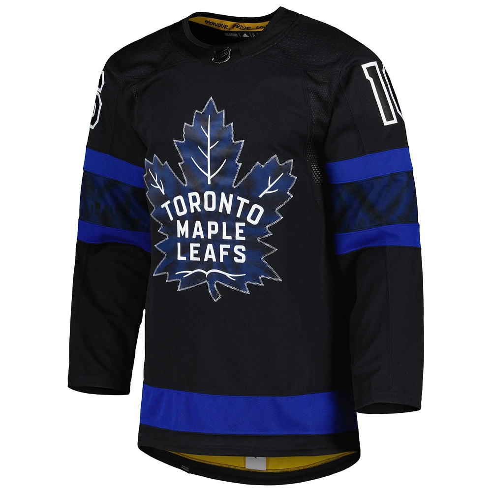 Maillot authentique Primegreen alternatif noir des Maple Leafs de Toronto Mitch Marner pour homme adidas