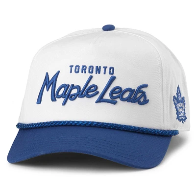 Men's American Needle White/Blue Toronto Maple Leafs Roscoe Washed Twill Adjustable Hat