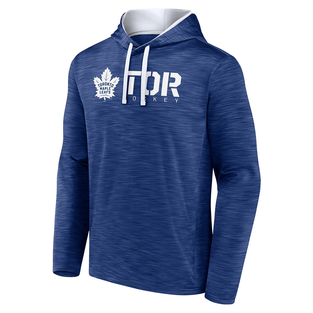 Men's  Blue Toronto Maple Leafs Head Start Pullover Hoodie