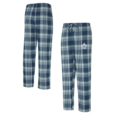 Pantalon de nuit en flanelle pour homme Concepts Sport bleu/gris Toronto Maple Leafs Region