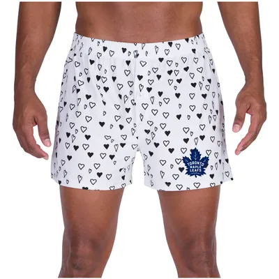 Toronto Maple Leafs Concepts Sport Epiphany All Over Print Knit Boxers - White