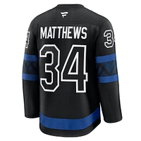 Men's Fanatics Auston Matthews Black Toronto Maple Leafs Captain Patch Alternate Premium Jersey