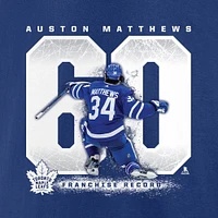 Men's Fanatics Auston Matthews Blue Toronto Maple Leafs Goal Record T-Shirt