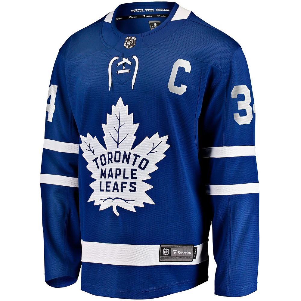 Maillot de joueur à domicile Premier Breakaway des Maple Leafs Toronto Fanatics Auston Matthews bleu pour hommes