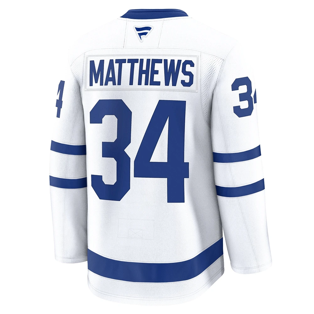 Men's Fanatics Auston Matthews White Toronto Maple Leafs Away Premium Player Jersey