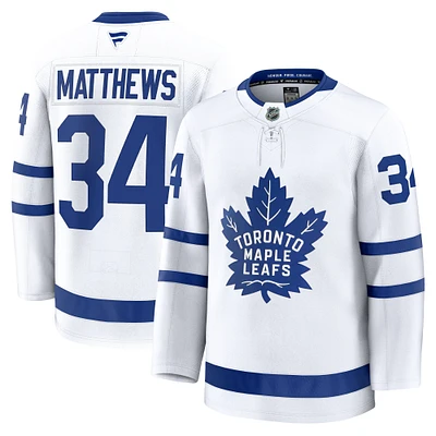 Maillot de joueur extérieur blanc Auston Matthews des Maple Leafs Toronto Fanatics pour hommes