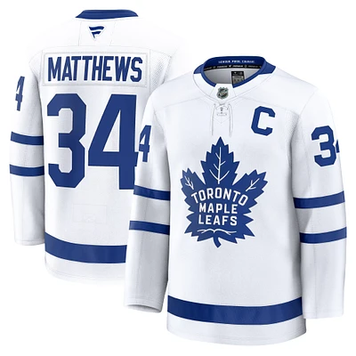 Maillot extérieur de qualité supérieure blanc Auston Matthews des Maple Leafs Toronto Fanatics pour hommes