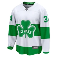 Fanatics pour hommes Auston Matthews Blanc Toronto Maple Leafs St. Patricks Alternate Premier Breakaway Player Maillot