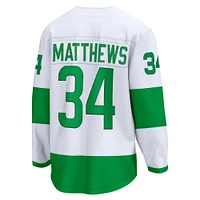 Men's Fanatics Auston Matthews White Toronto Maple Leafs St. Patricks Alternate Premier Breakaway Player Jersey