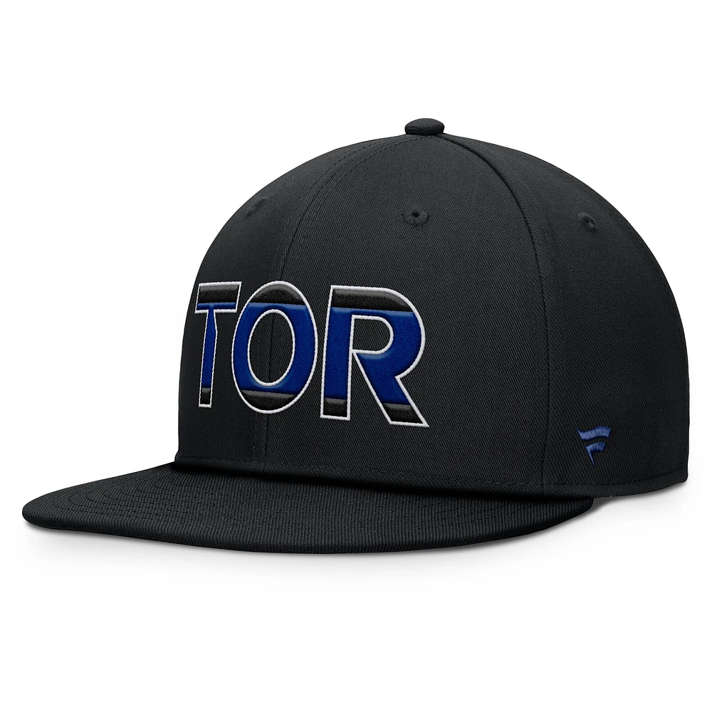 Men's Fanatics Black Toronto Maple Leafs Authentic Pro Alternate Jersey Snapback Hat