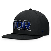 Men's Fanatics Black Toronto Maple Leafs Authentic Pro Alternate Jersey Snapback Hat