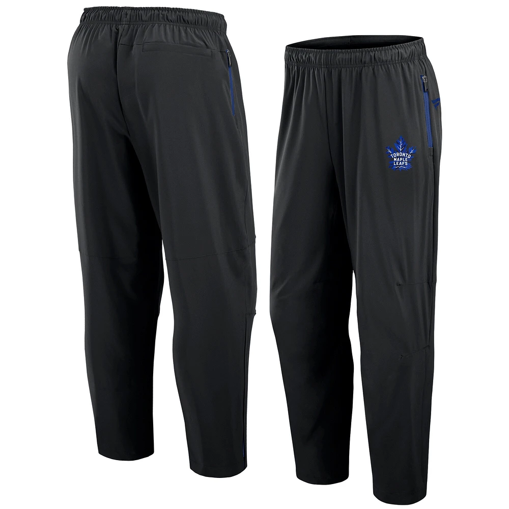 Pantalon de patinoire alternatif authentique Pro Fanatics noir pour homme des Maple Leafs Toronto