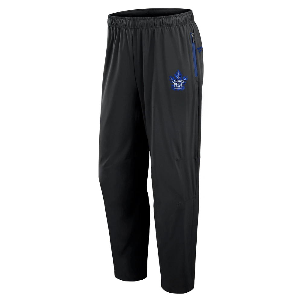 Pantalon de patinoire alternatif authentique Pro Fanatics noir pour homme des Maple Leafs Toronto